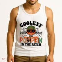 Coolest Pumpkin In The Patch Halloween Tank Top thumb 3