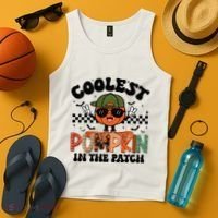 Coolest Pumpkin In The Patch Halloween Tank Top thumb 4