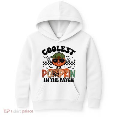 Coolest Pumpkin In The Patch Halloween Kids Hoodie