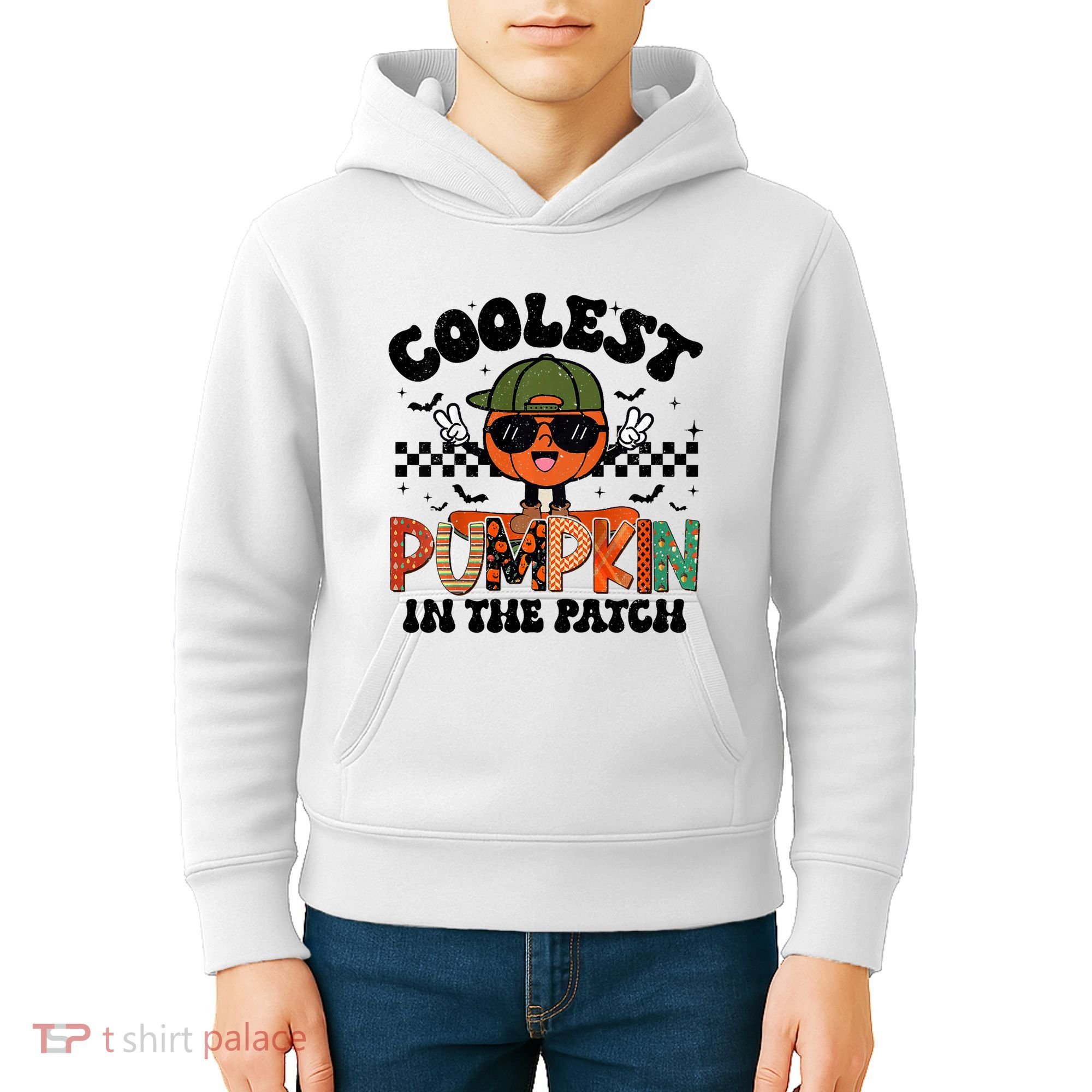 Coolest Pumpkin In The Patch Halloween Kids Hoodie