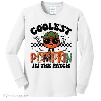 Coolest Pumpkin In The Patch Halloween Kids Long Sleeve Shirt