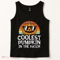 Coolest Pumpkin In The Patch Halloween Tank Top thumb 2
