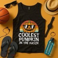 Coolest Pumpkin In The Patch Halloween Tank Top thumb 4