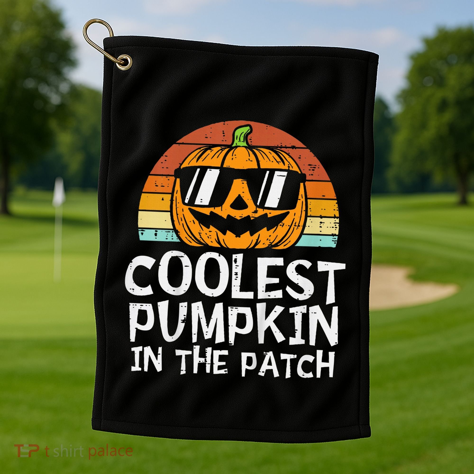 Coolest Pumpkin In The Patch Halloween Golf Towel