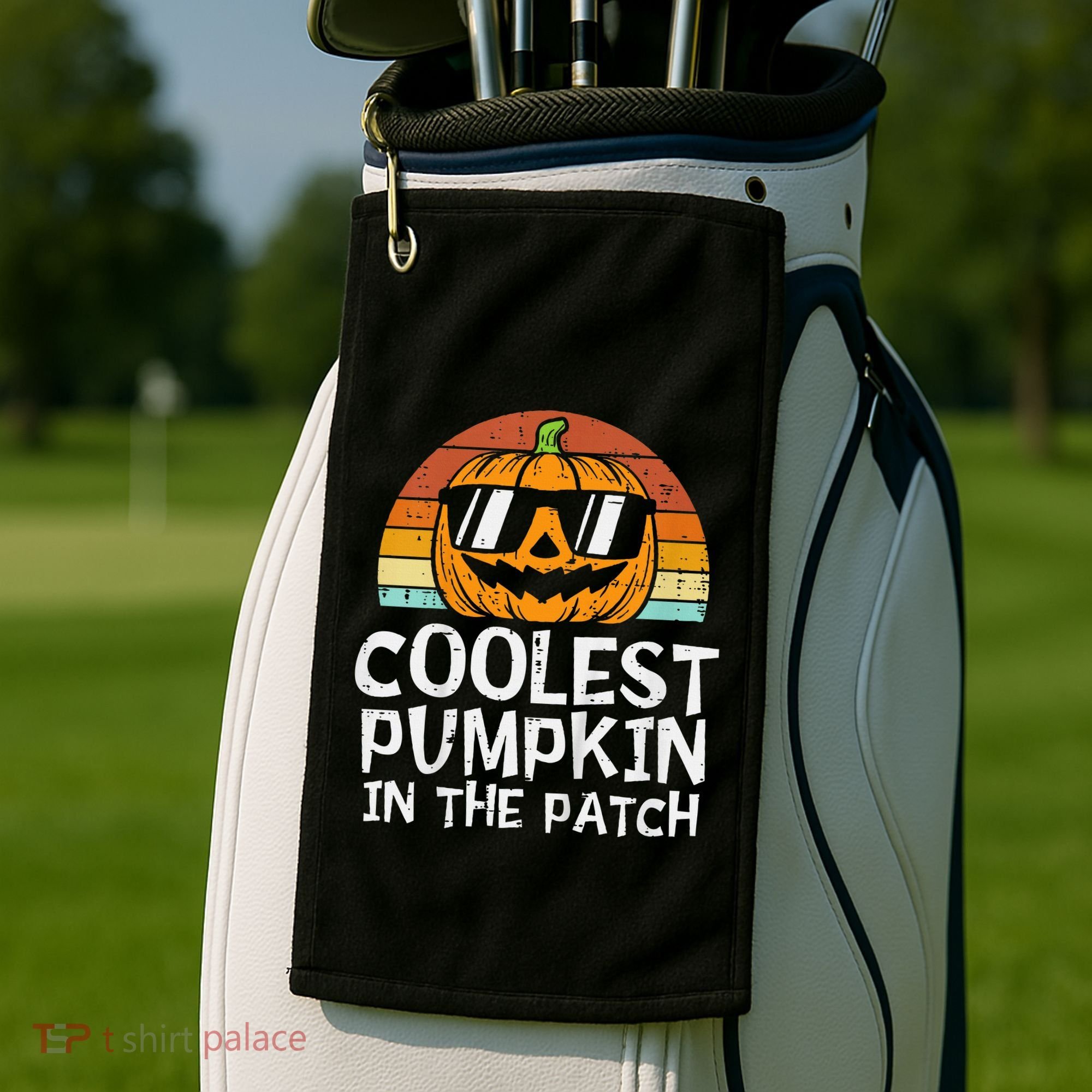Coolest Pumpkin In The Patch Halloween Golf Towel