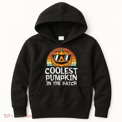 Coolest Pumpkin In The Patch Halloween Kids Hoodie