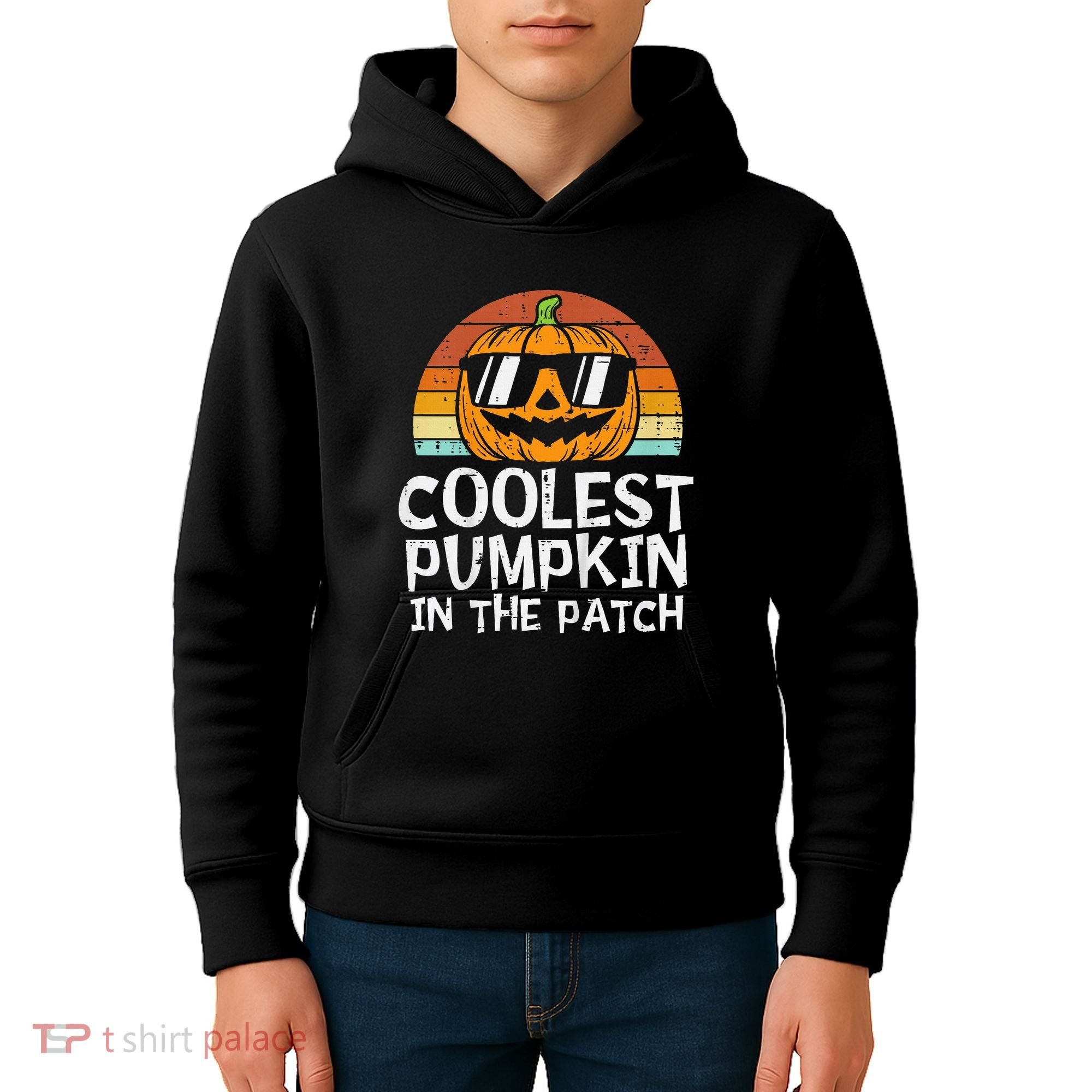 Coolest Pumpkin In The Patch Halloween Kids Hoodie