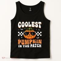Coolest Pumpkin In The Patch Halloween Tank Top thumb 2