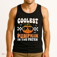 Coolest Pumpkin In The Patch Halloween Tank Top thumb 3