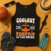 Coolest Pumpkin In The Patch Halloween Tank Top thumb 4
