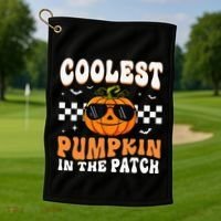 Coolest Pumpkin In The Patch Halloween Golf Towel thumb 1
