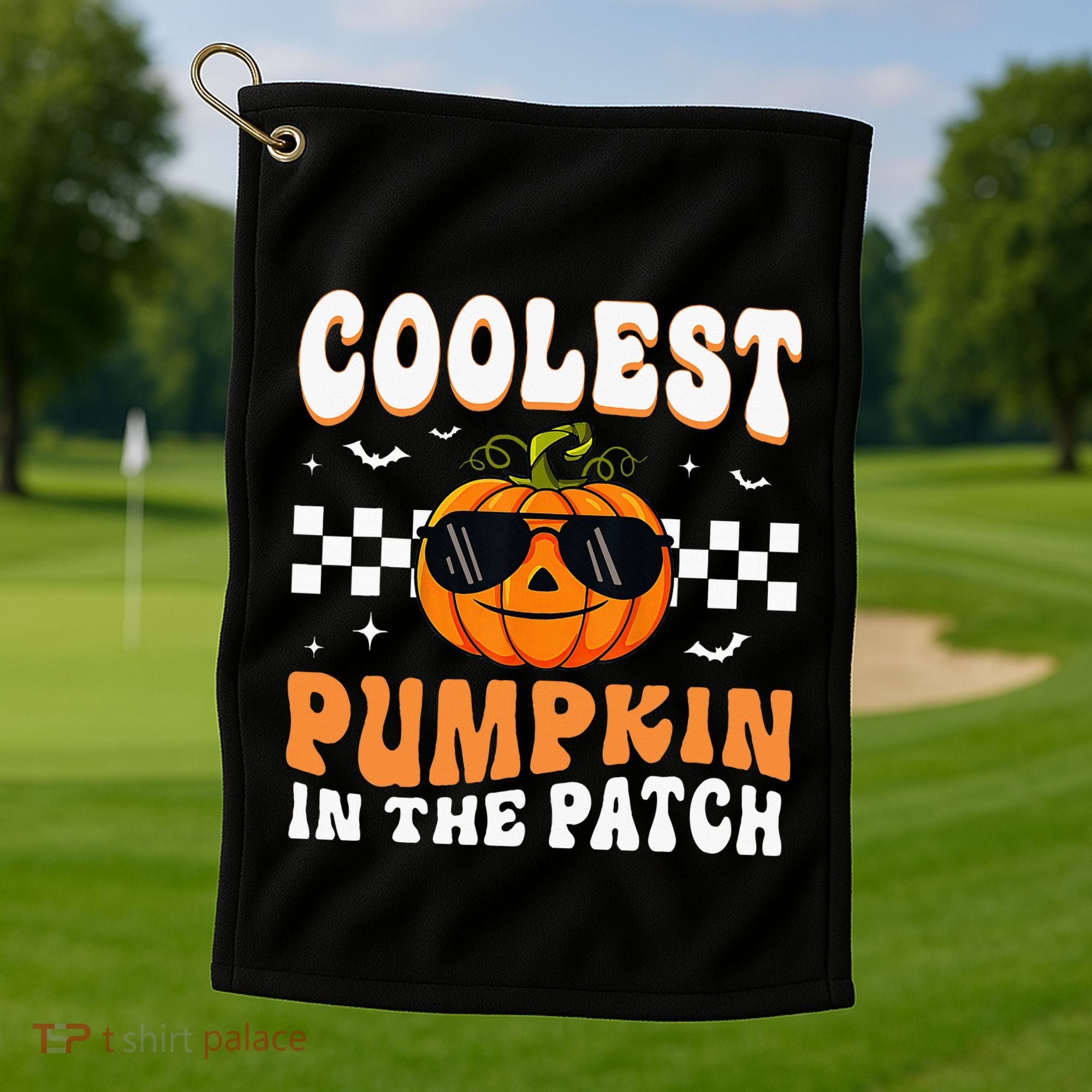 Coolest Pumpkin In The Patch Halloween Golf Towel