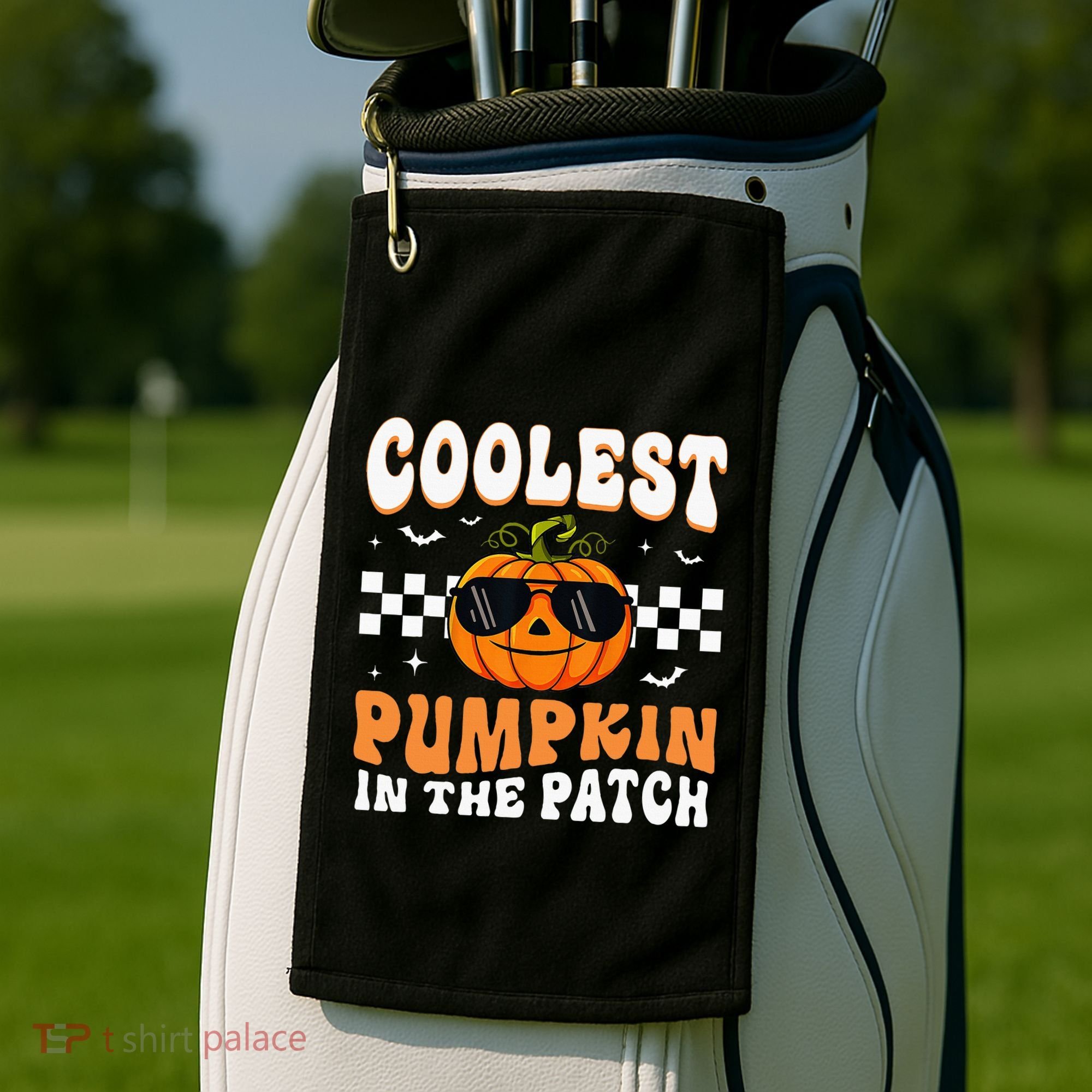 Coolest Pumpkin In The Patch Halloween Golf Towel