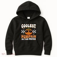 Coolest Pumpkin In The Patch Halloween Kids Hoodie thumb 0