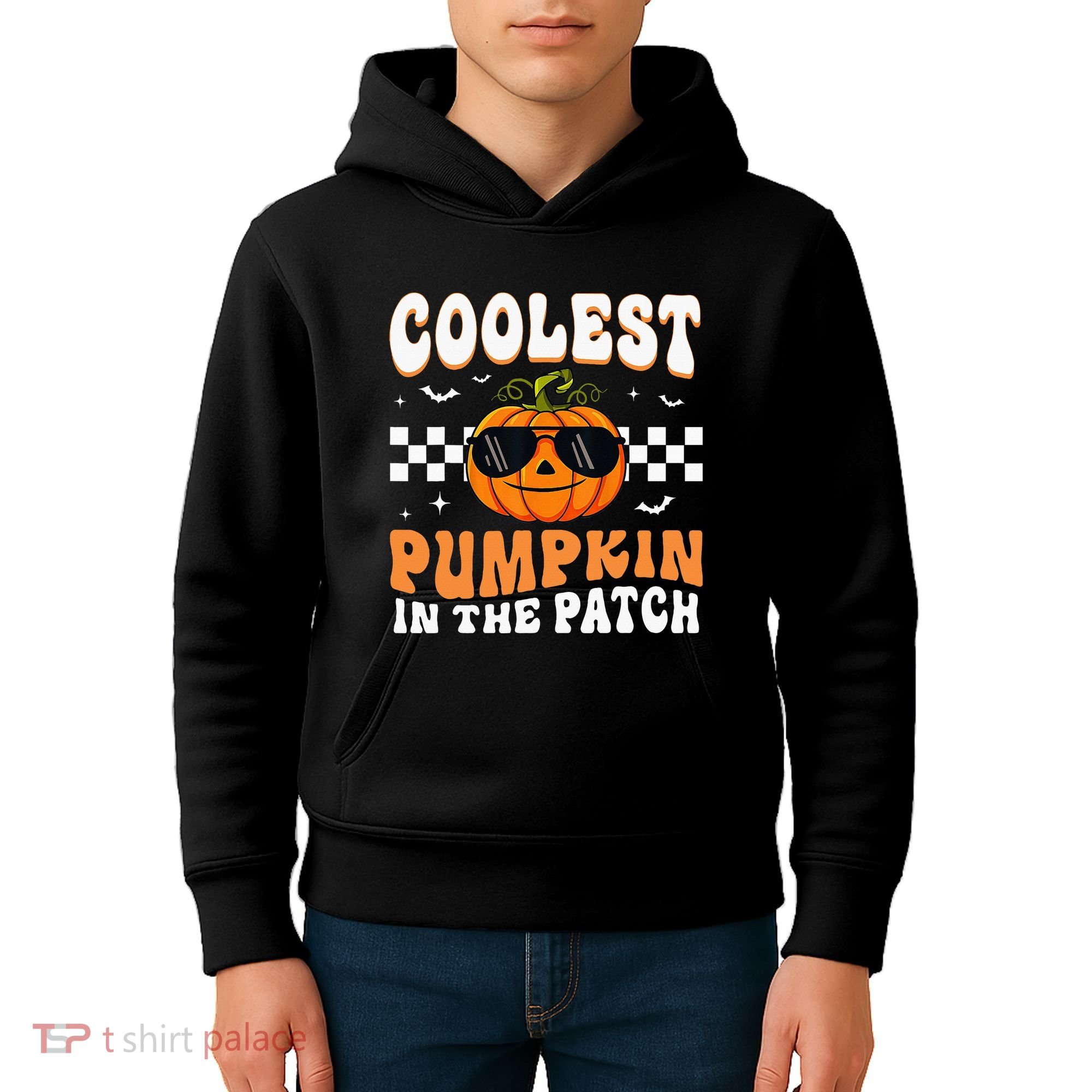 Coolest Pumpkin In The Patch Halloween Kids Hoodie