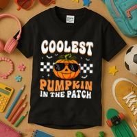 Coolest Pumpkin In The Patch Halloween Kids T-Shirt thumb 3
