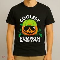 Coolest Pumpkin In The Patch Pumpkin Halloween T-Shirt thumb 3