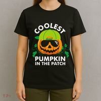 Coolest Pumpkin In The Patch Pumpkin Halloween T-Shirt thumb 4