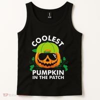 Coolest Pumpkin In The Patch Pumpkin Halloween Tank Top thumb 2