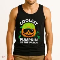 Coolest Pumpkin In The Patch Pumpkin Halloween Tank Top thumb 3
