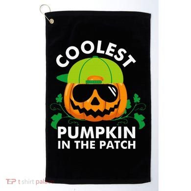 Coolest Pumpkin In The Patch Pumpkin Halloween Golf Towel