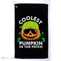 Coolest Pumpkin In The Patch Pumpkin Halloween Golf Towel thumb 0