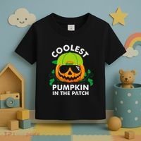 Coolest Pumpkin In The Patch Pumpkin Halloween Toddler T-Shirt thumb 3