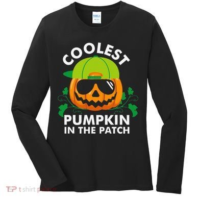 Coolest Pumpkin In The Patch Pumpkin Halloween Women's Long Sleeve Shirt