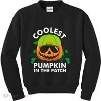 Coolest Pumpkin In The Patch Pumpkin Halloween Kids Sweatshirt thumb 0