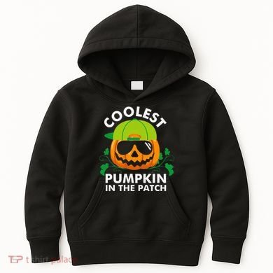 Coolest Pumpkin In The Patch Pumpkin Halloween Kids Hoodie