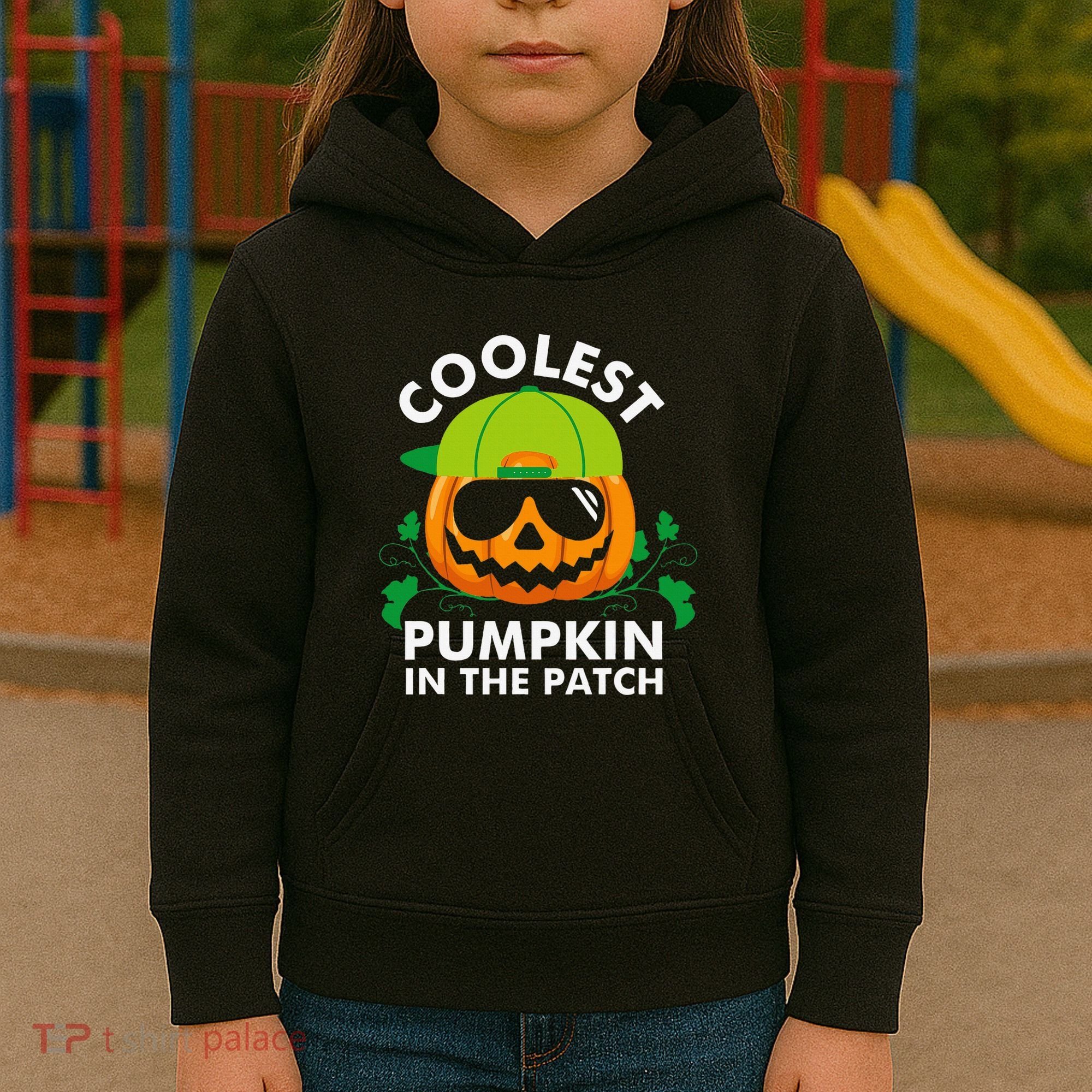 Coolest Pumpkin In The Patch Pumpkin Halloween Kids Hoodie