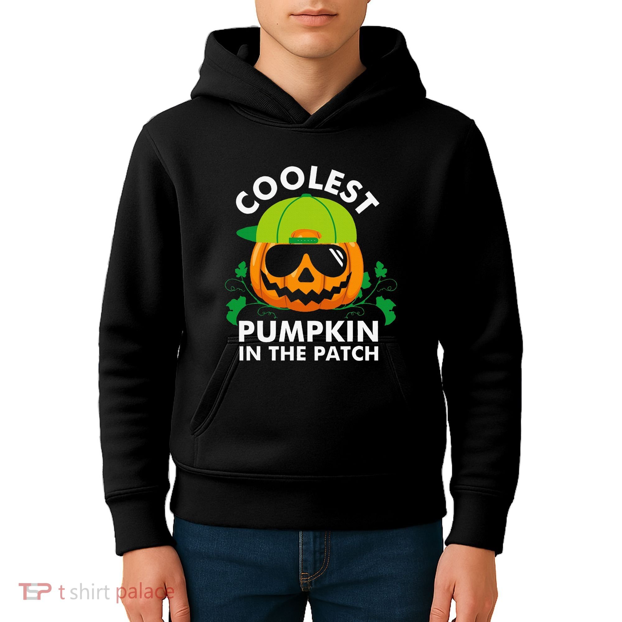 Coolest Pumpkin In The Patch Pumpkin Halloween Kids Hoodie