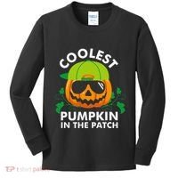 Coolest Pumpkin In The Patch Pumpkin Halloween Kids Long Sleeve Shirt thumb 0