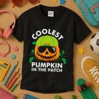 Coolest Pumpkin In The Patch Pumpkin Halloween Kids T-Shirt thumb 3