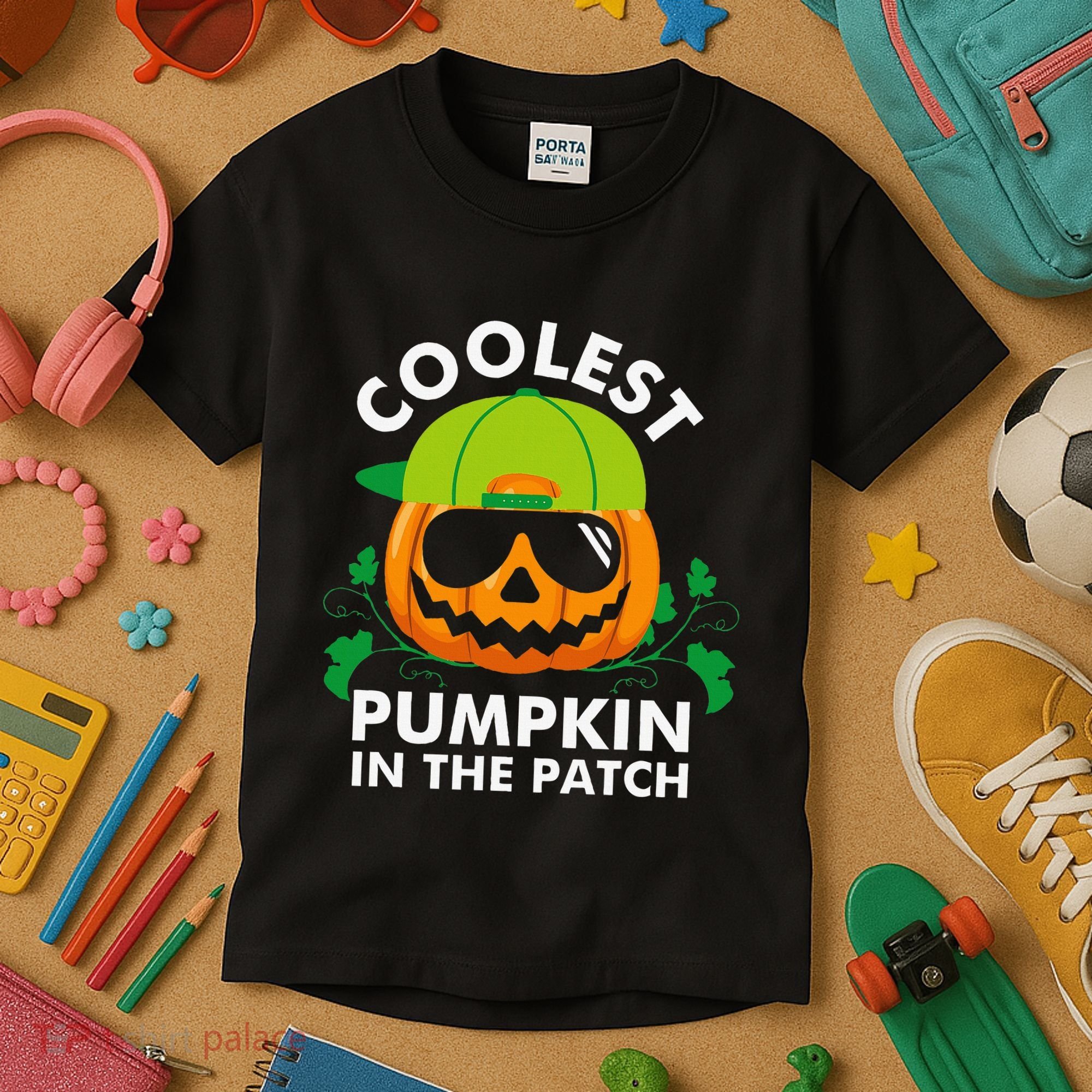 Coolest Pumpkin In The Patch Pumpkin Halloween Kids T-Shirt