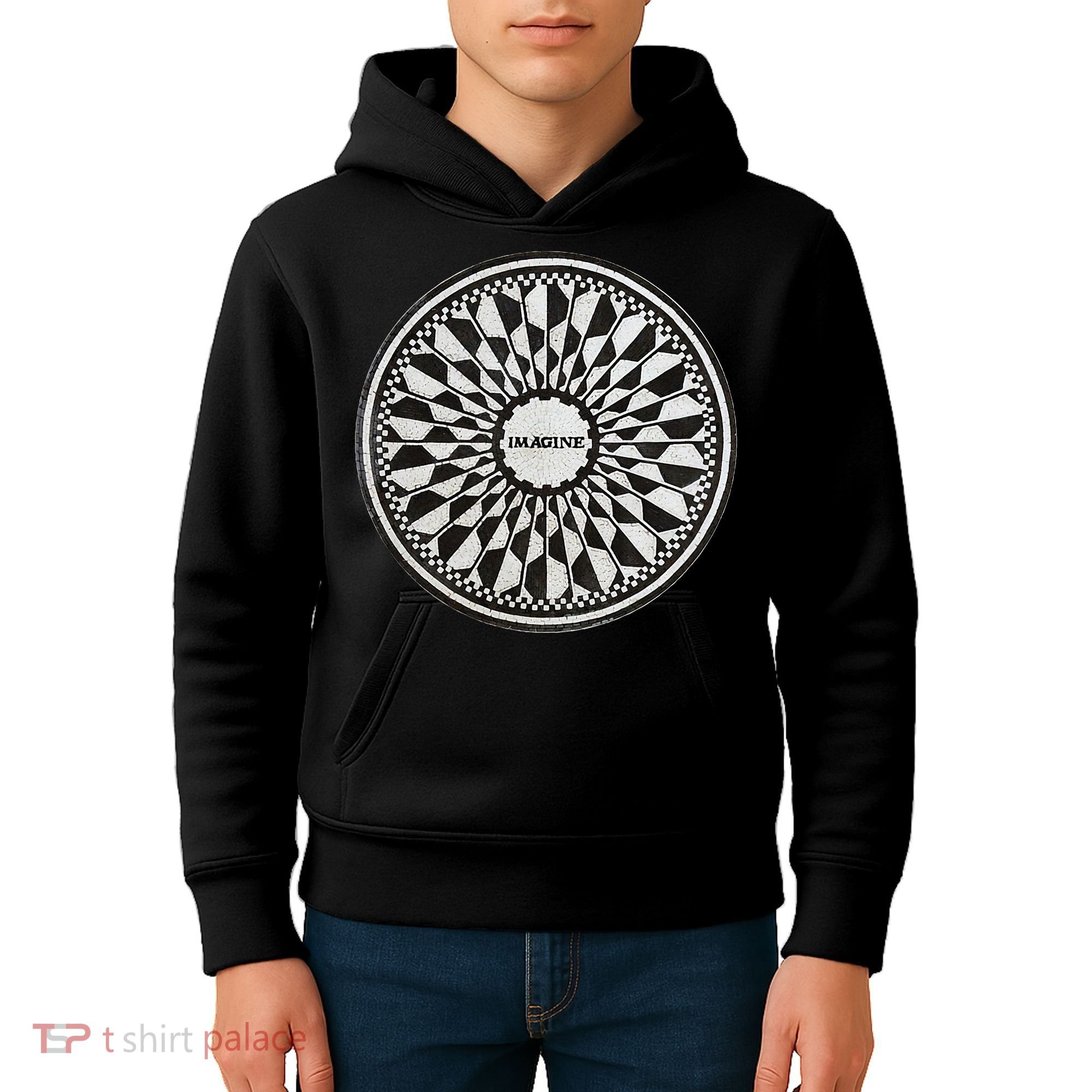 Central Park Imagine Music Theme Kids Hoodie
