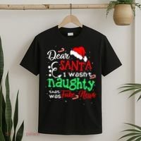 Christmas Pajama I Wasn't Naughty Dear Santa Fake News T-Shirt thumb 2