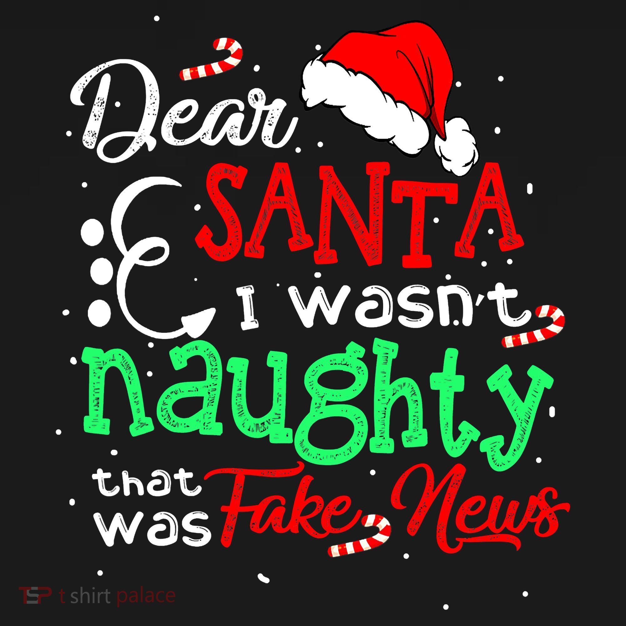 Christmas Pajama I Wasn't Naughty Dear Santa Fake News T-Shirt