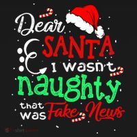 Christmas Pajama I Wasn't Naughty Dear Santa Fake News Women's Tank Top thumb 5