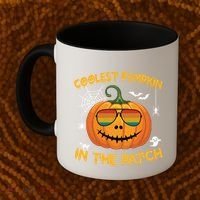 Coolest Pumpkin In The Patch Funny Pumpkin Sunglasses Gift Coffee Mug thumb 2
