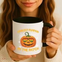 Coolest Pumpkin In The Patch Funny Pumpkin Sunglasses Gift Coffee Mug thumb 3