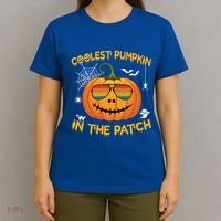Coolest Pumpkin In The Patch Funny Pumpkin Sunglasses Gift T-Shirt thumb 4