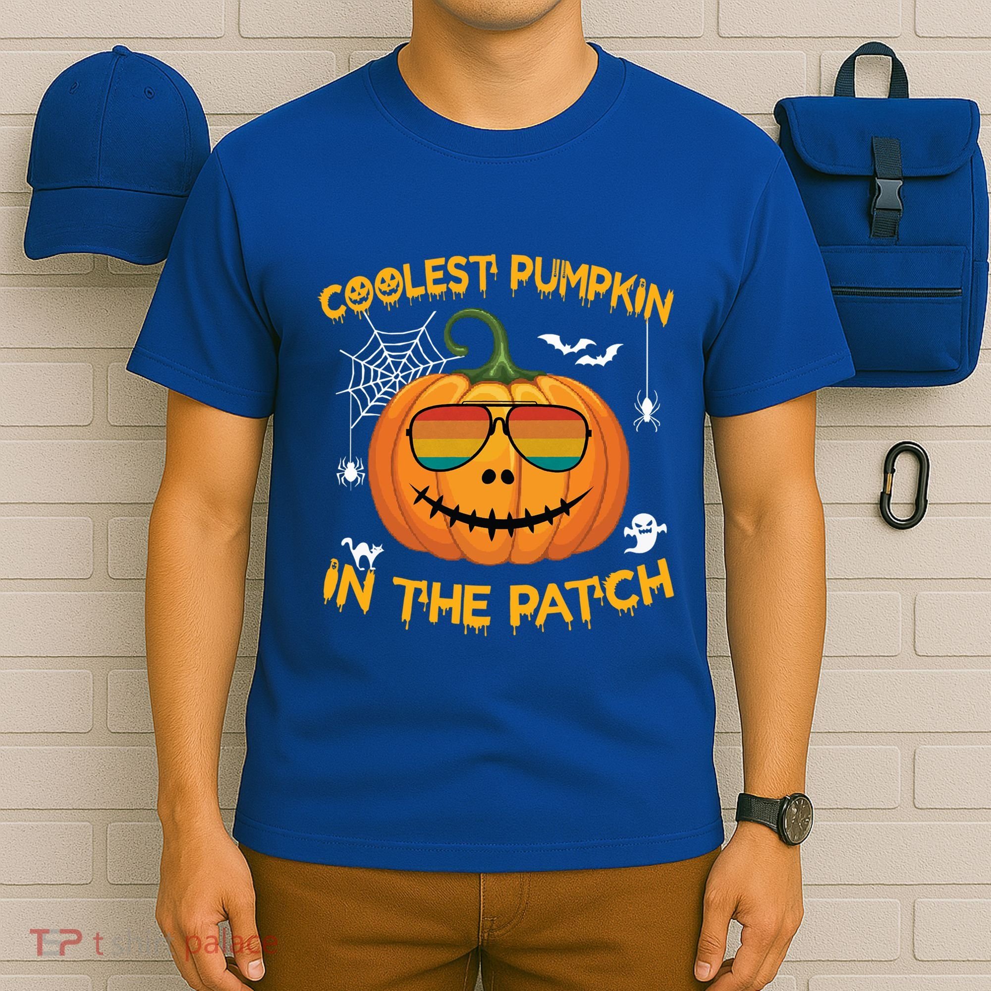 Coolest Pumpkin In The Patch Funny Pumpkin Sunglasses Gift T-Shirt