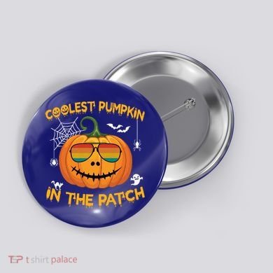 Coolest Pumpkin In The Patch Funny Pumpkin Sunglasses Gift Button