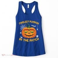 Coolest Pumpkin In The Patch Funny Pumpkin Sunglasses Gift Women's Tank Top thumb 0
