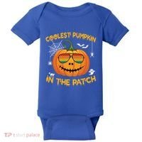 Coolest Pumpkin In The Patch Funny Pumpkin Sunglasses Gift Baby Bodysuit thumb 0