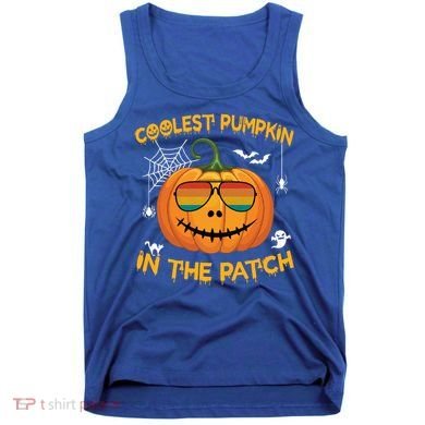 Coolest Pumpkin In The Patch Funny Pumpkin Sunglasses Gift Tank Top