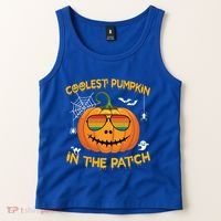 Coolest Pumpkin In The Patch Funny Pumpkin Sunglasses Gift Tank Top thumb 2