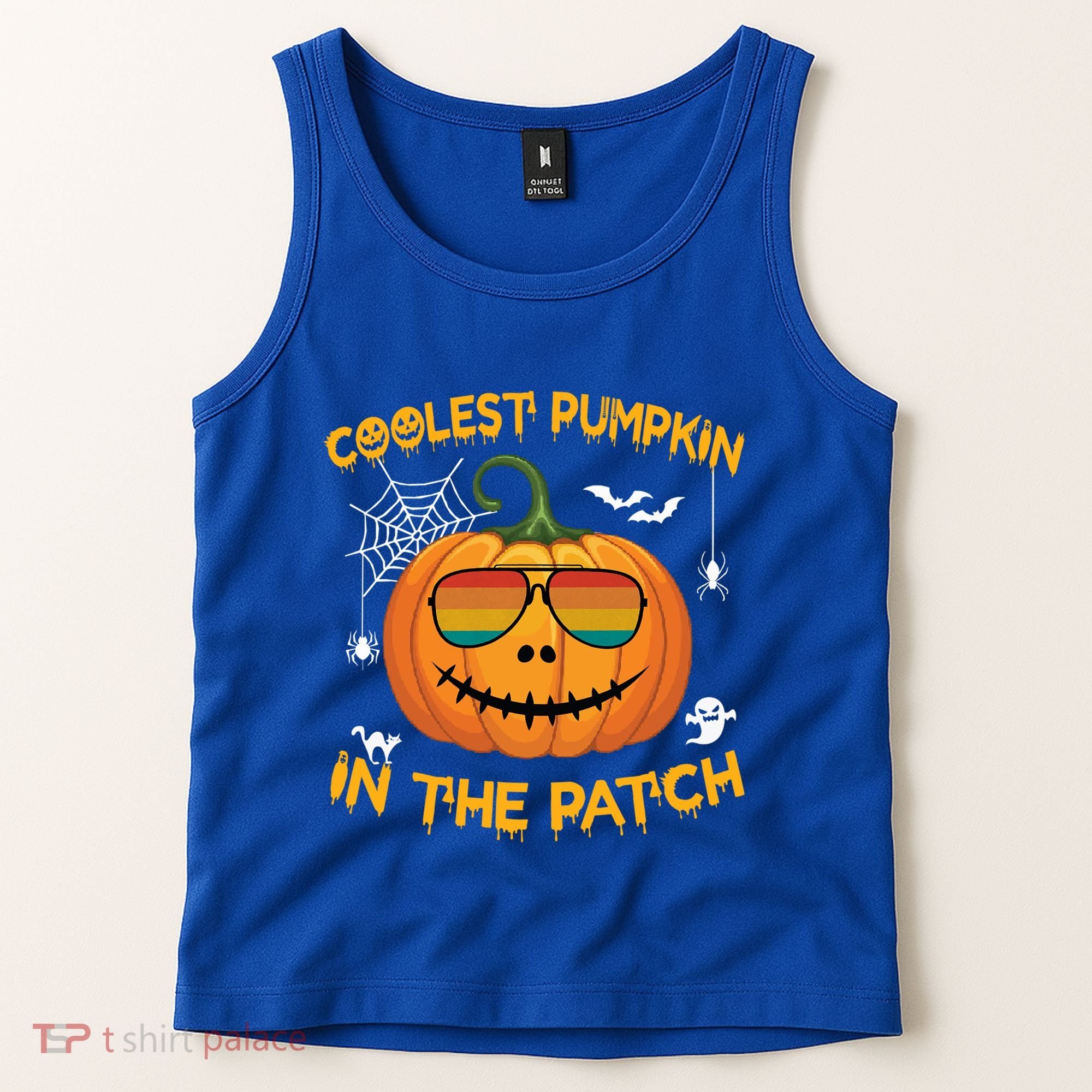 Coolest Pumpkin In The Patch Funny Pumpkin Sunglasses Gift Tank Top