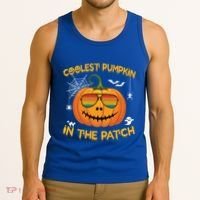 Coolest Pumpkin In The Patch Funny Pumpkin Sunglasses Gift Tank Top thumb 3